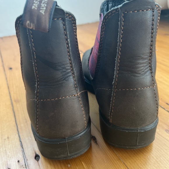 Blundstone Boots Brown with Pink Tartan Size 7 1/2 or 4 1/2 Women - Picture 8 of 13